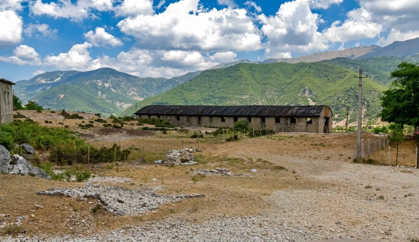 Barracks block at the military camp, Kruje Albania