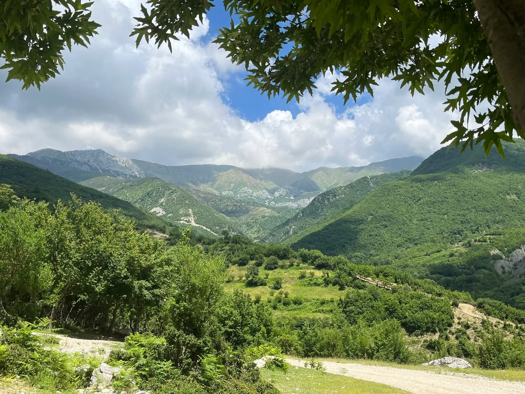 The valley north of Kruja, Kruje Albania
