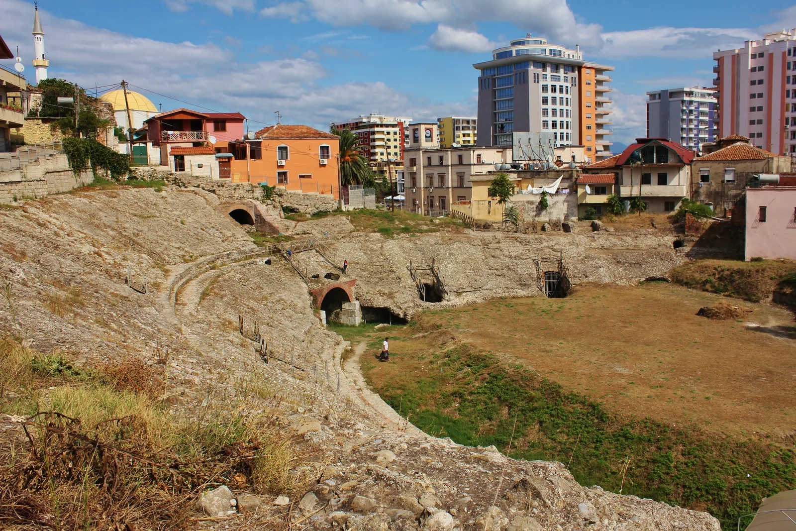 The Roman amphitheatre of Durres on Albania's Adriatic coast