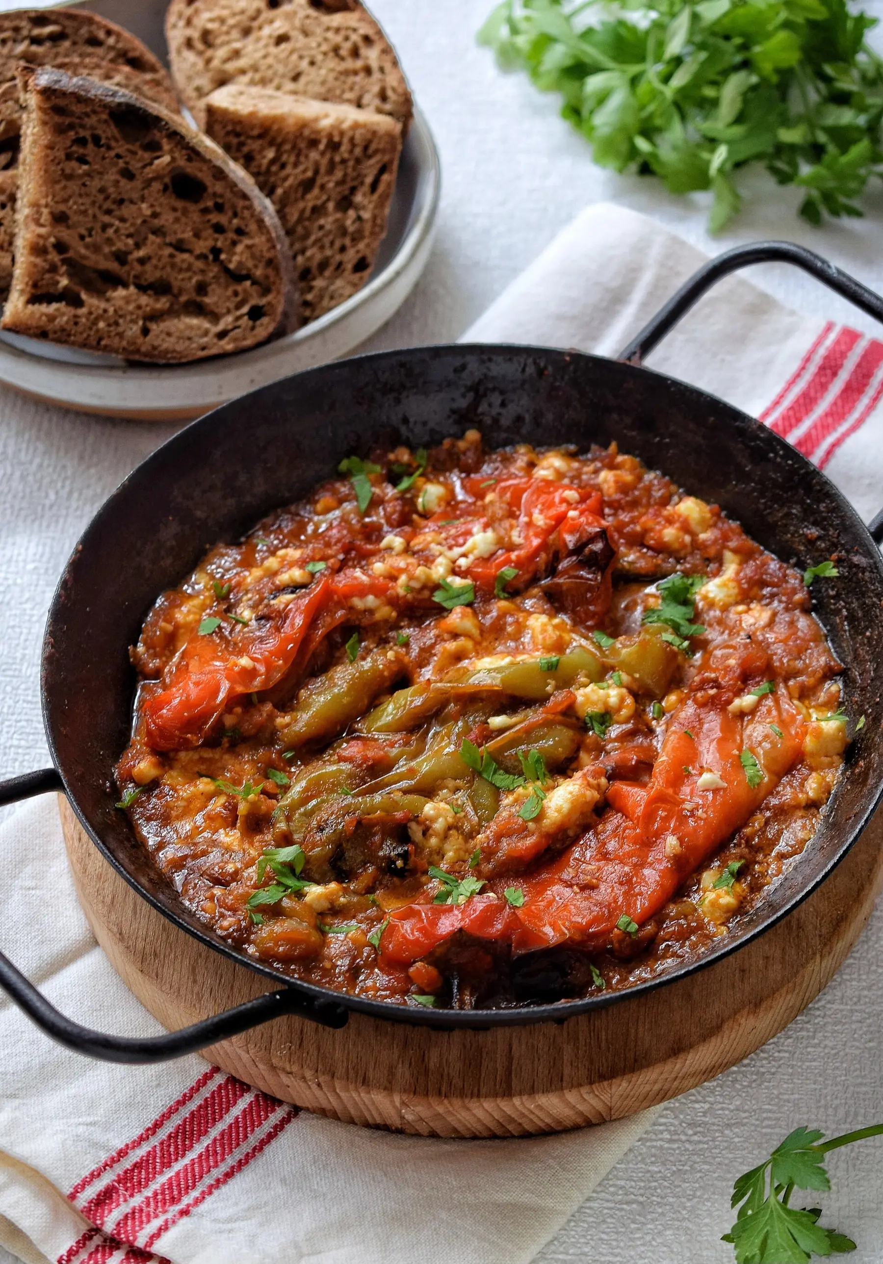 Fergese with peppers and gjizë, Kruje Albania