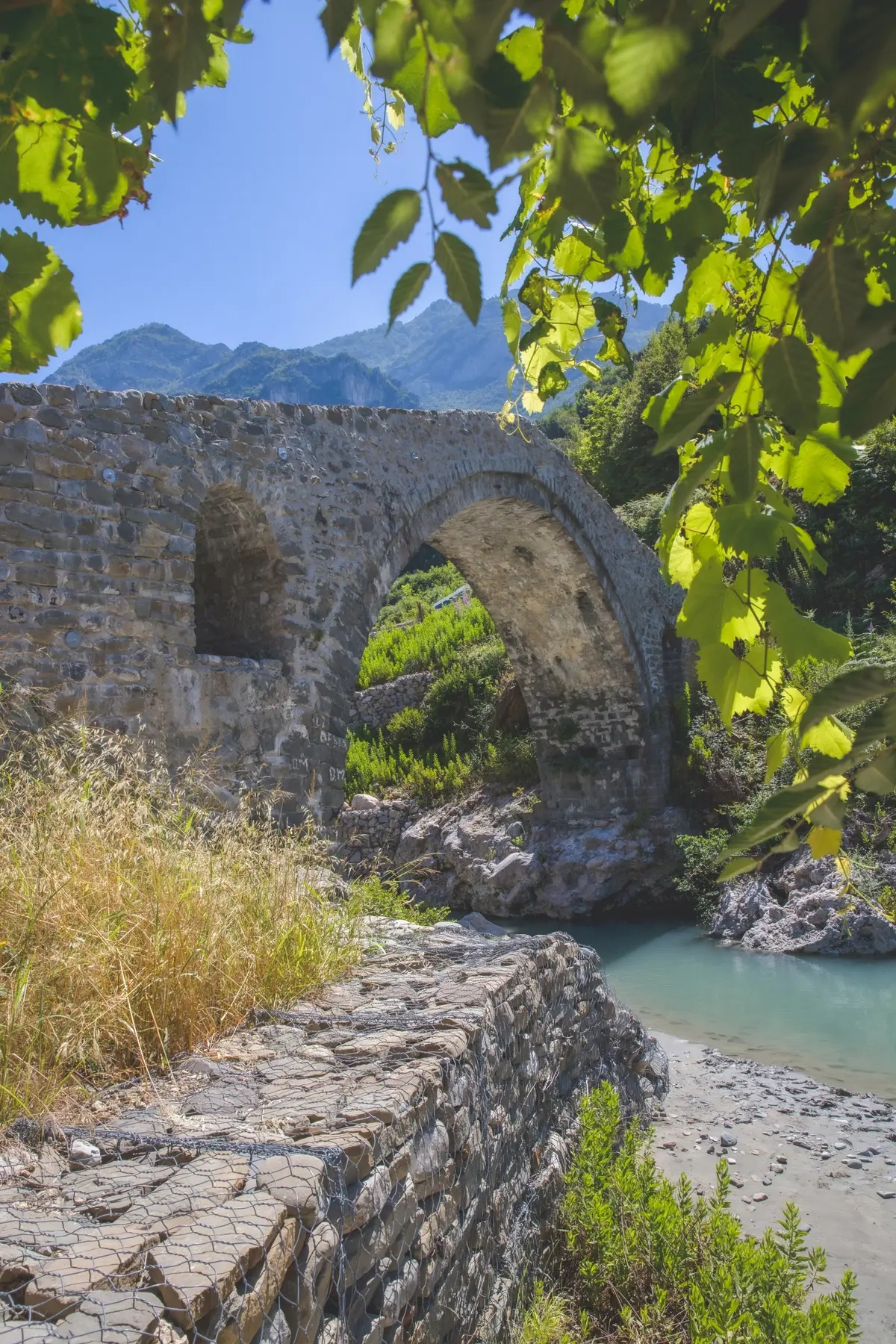 The arch of the Kurcaj bridge, Kruje Albania