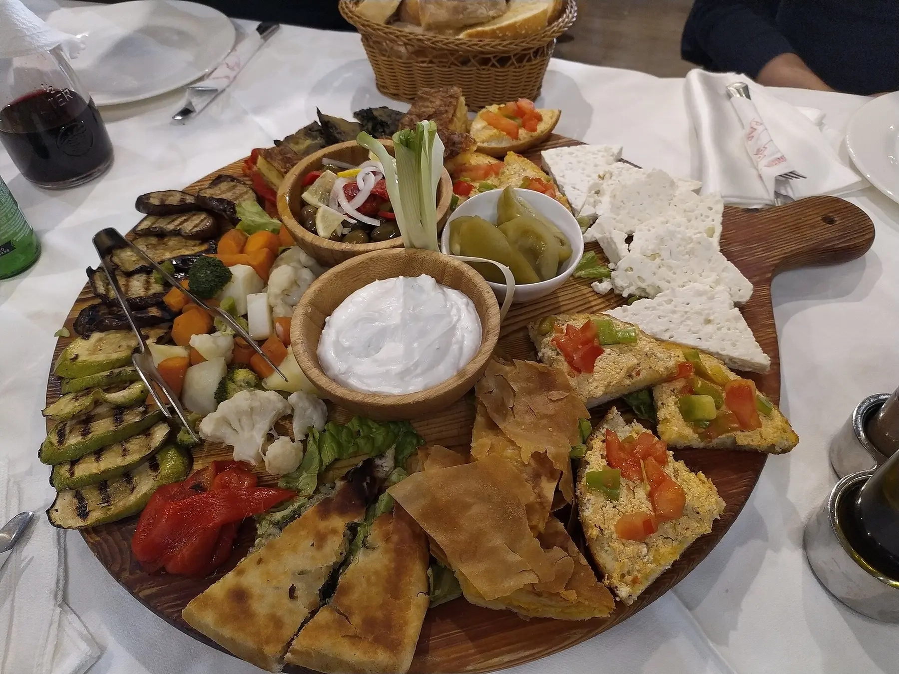 A traditional Albanian table, Kruje Albania